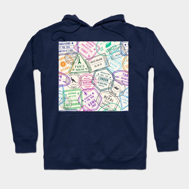 Postmarks from Everywhere Hoodie by machmigo